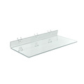 Azar Displays 20"W x 8"D Clear Acrylic Shelf for Pegboard and Slatwall, PK4 556011